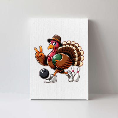 Turkey Bowling Thanksgiving Turkey Playing Bowling Turkey Canvas