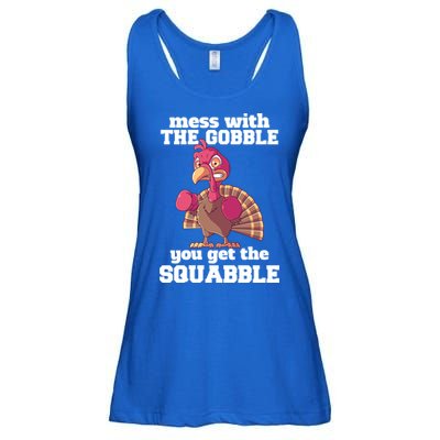 Turkey Boxing Thanksgiving Mma Kickboxing Karate Gobble Cool Gift Ladies Essential Flowy Tank