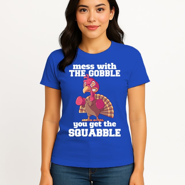 Turkey Boxing Thanksgiving Mma Kickboxing Karate Gobble Cool Gift Womens T-Shirt