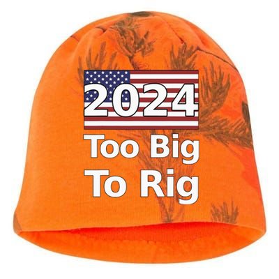 Too Big To Rig 2024 Election Kati - Camo Knit Beanie