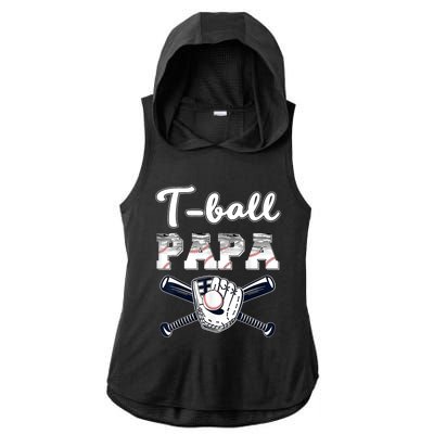 T Ball Tee Ball Papa Baseball Dad Game Day Fathers Day Gift Ladies PosiCharge Tri-Blend Wicking Draft Hoodie Tank