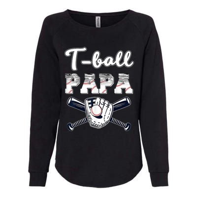 T Ball Tee Ball Papa Baseball Dad Game Day Fathers Day Gift Womens California Wash Sweatshirt