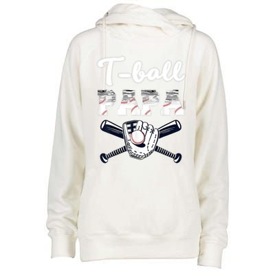 T Ball Tee Ball Papa Baseball Dad Game Day Fathers Day Gift Womens Funnel Neck Pullover Hood