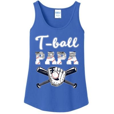 T Ball Tee Ball Papa Baseball Dad Game Day Fathers Day Gift Ladies Essential Tank