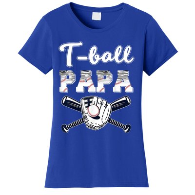 T Ball Tee Ball Papa Baseball Dad Game Day Fathers Day Gift Women's T-Shirt