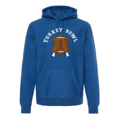 Turkey Bowl Thanksgiving Football Gift Premium Hoodie