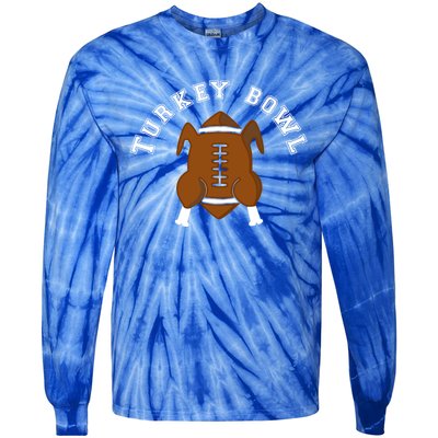 Turkey Bowl Thanksgiving Football Gift Tie-Dye Long Sleeve Shirt