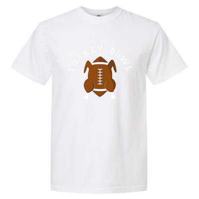 Turkey Bowl Thanksgiving Football Gift Garment-Dyed Heavyweight T-Shirt