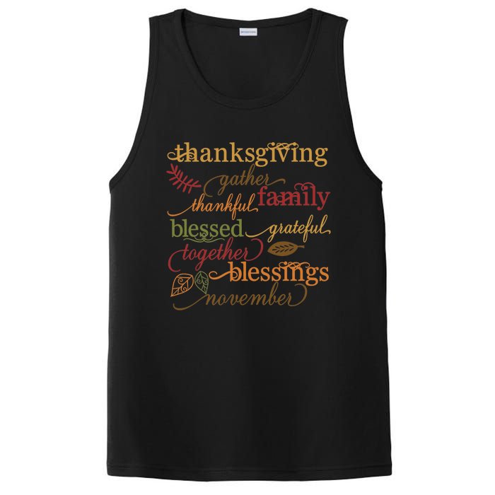 Thankful Blessings Thanksgiving Family Gather Blessing PosiCharge Competitor Tank