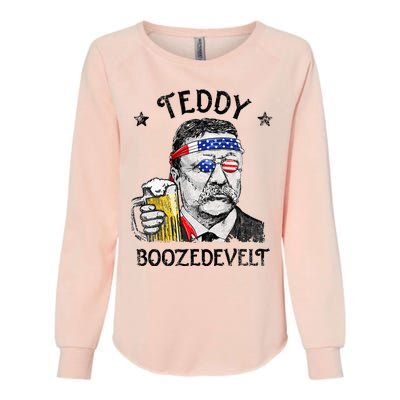 Teddy Boozedevelt Theodore Roosevelt 4th Of July Men Women Womens California Wash Sweatshirt