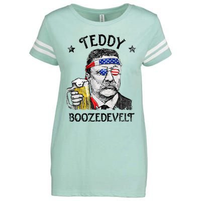 Teddy Boozedevelt Theodore Roosevelt 4th Of July Men Women Enza Ladies Jersey Football T-Shirt