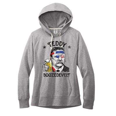 Teddy Boozedevelt Theodore Roosevelt 4th Of July Men Women Women's Fleece Hoodie