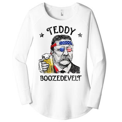 Teddy Boozedevelt Theodore Roosevelt 4th Of July Men Women Women's Perfect Tri Tunic Long Sleeve Shirt