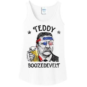 Teddy Boozedevelt Theodore Roosevelt 4th Of July Men Women Ladies Essential Tank