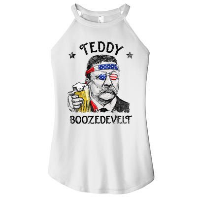 Teddy Boozedevelt Theodore Roosevelt 4th Of July Men Women Women's Perfect Tri Rocker Tank