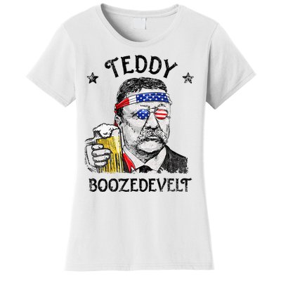 Teddy Boozedevelt Theodore Roosevelt 4th Of July Men Women Women's T-Shirt