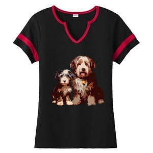 Two Bob Tail Dogs Ladies Halftime Notch Neck Tee