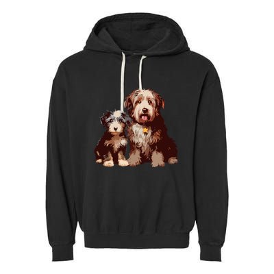 Two Bob Tail Dogs Garment-Dyed Fleece Hoodie