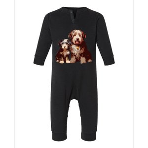 Two Bob Tail Dogs Infant Fleece One Piece