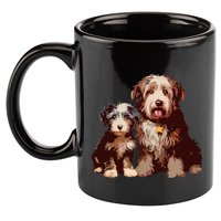 Two Bob Tail Dogs 11oz C Handle Ceramic Mug