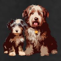 Two Bob Tail Dogs 11oz C Handle Ceramic Mug