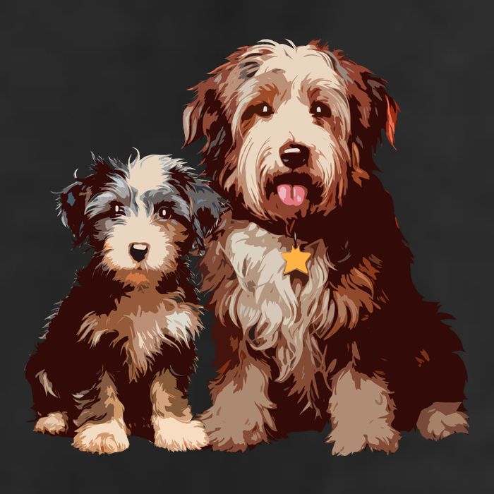 Two Bob Tail Dogs 11oz C Handle Ceramic Mug