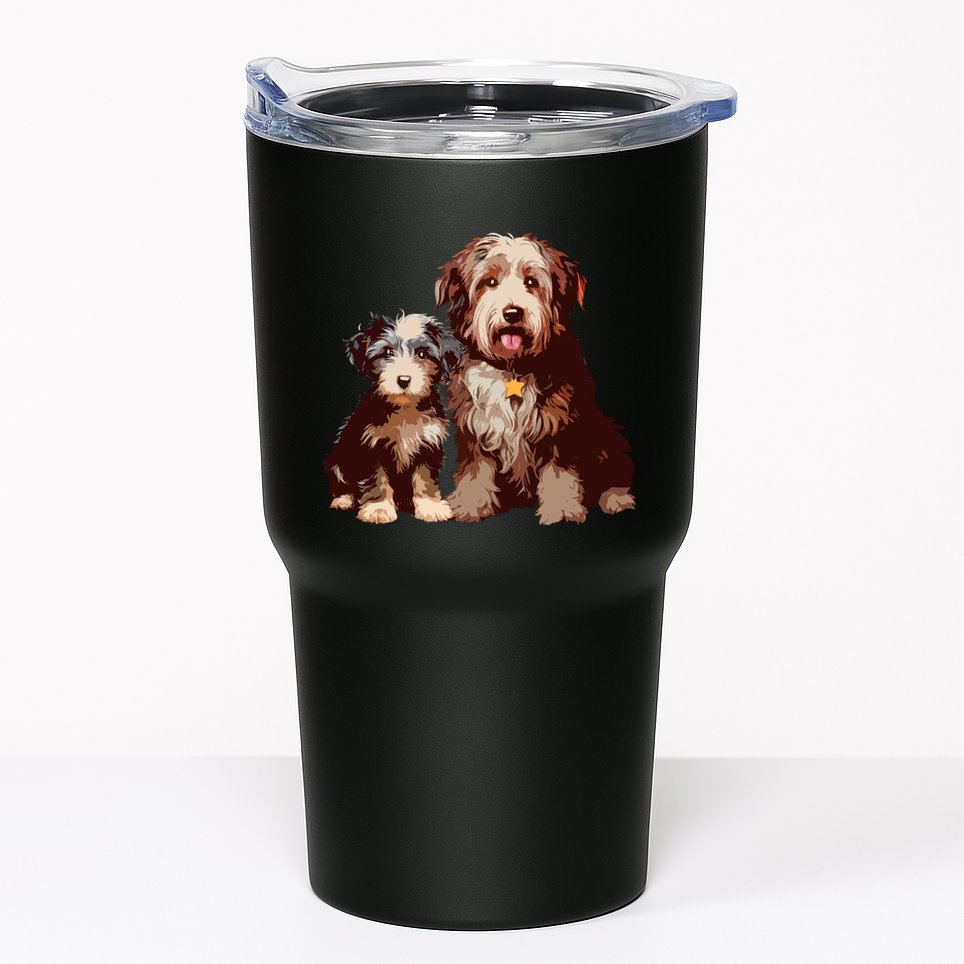 Two Bob Tail Dogs Tumbler