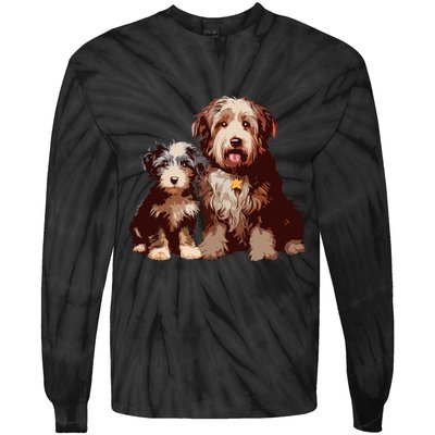Two Bob Tail Dogs Tie-Dye Long Sleeve Shirt