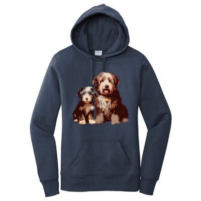 Two Bob Tail Dogs Women's Pullover Hoodie