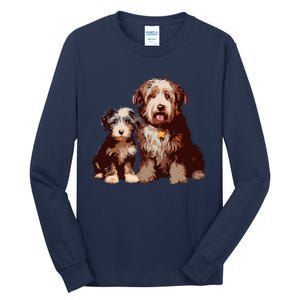 Two Bob Tail Dogs Tall Long Sleeve T-Shirt