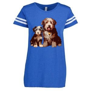 Two Bob Tail Dogs Enza Ladies Jersey Football T-Shirt