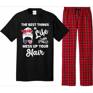 The Best Things In Life Mess Up Your Hair Motorcycle Gift Pajama Set