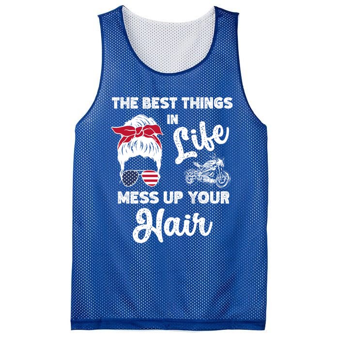 The Best Things In Life Mess Up Your Hair Motorcycle Gift Mesh Reversible Basketball Jersey Tank