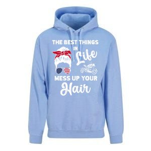 The Best Things In Life Mess Up Your Hair Motorcycle Gift Unisex Surf Hoodie