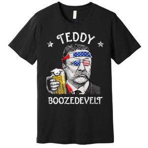 Teddy Boozedevelt Theodore Roosevelt 4th Of July American Premium T-Shirt