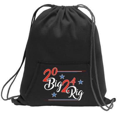 Too Big To Rig 2024 Donald Trump Support President Patriotic Sweatshirt Cinch Pack Bag