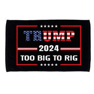 Too Big To Rig Saying Trump 2024 Funny Trump Microfiber Hand Towel