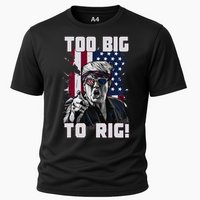 Too Big To Rig Trump 2024 Funny Trump Cooling Performance Crew T-Shirt