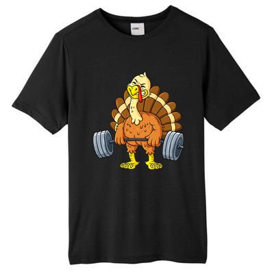 Turkey Bodybuilding Thanksgiving Day Cool Lifting Deadlift Tall Fusion ChromaSoft Performance T-Shirt