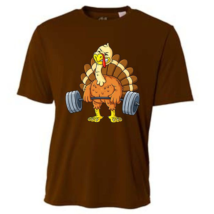 Turkey Bodybuilding Thanksgiving Day Cool Lifting Deadlift Cooling Performance Crew T-Shirt