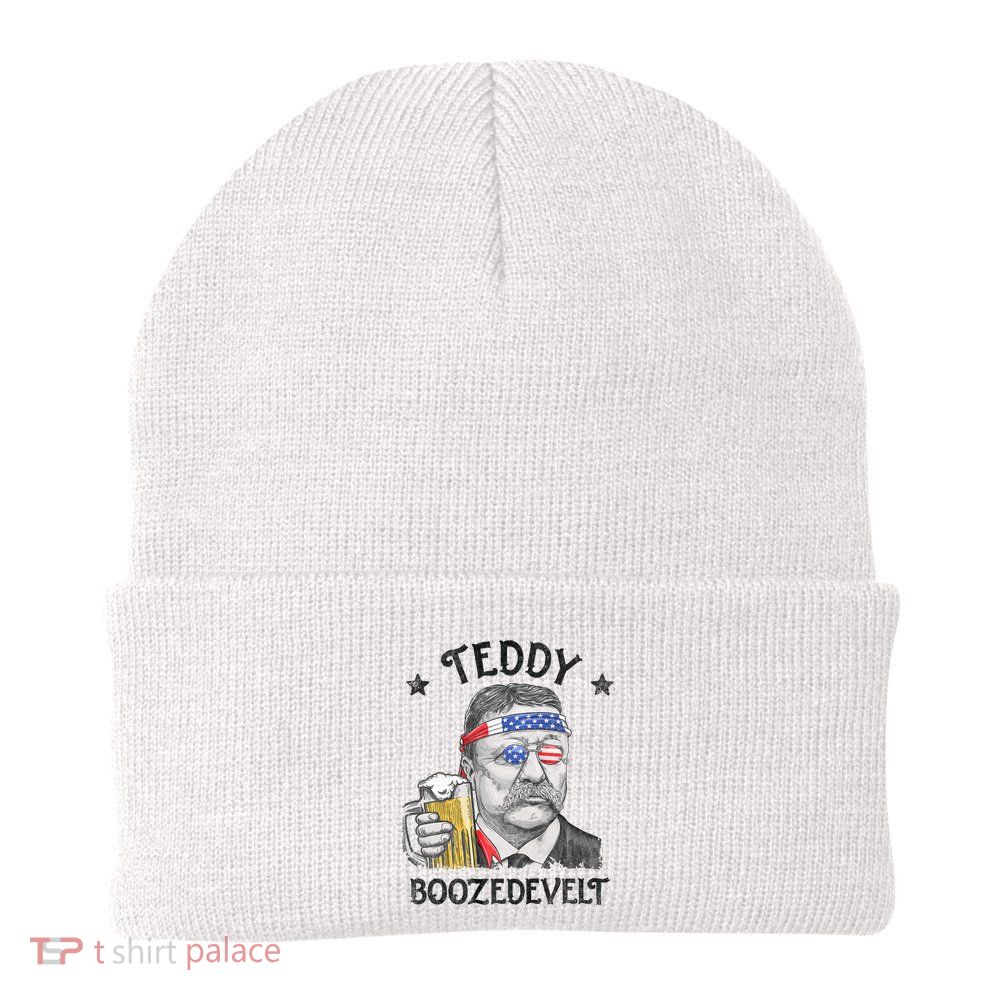 Teddy Boozedevelt Theodore Roosevelt 4th Of July Knit Cap Winter Beanie
