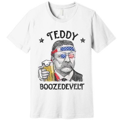 Teddy Boozedevelt Theodore Roosevelt 4th Of July Premium T-Shirt