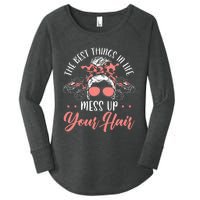 The Best Things In Life Mess Up Your Hair UTV SxS SSV Women's Perfect Tri Tunic Long Sleeve Shirt