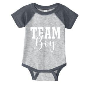 Team Boy Team Girl Blue Gender Reveal Party Matching Family Infant Baby Jersey Bodysuit