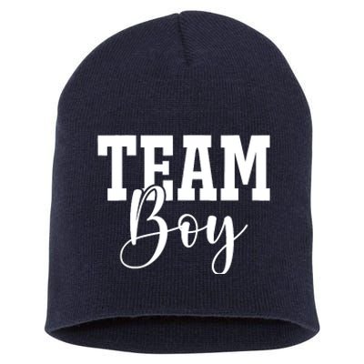 Team Boy Team Girl Blue Gender Reveal Party Matching Family Short Acrylic Beanie