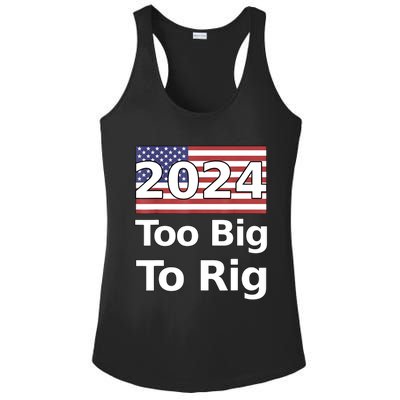 Too Big To Rig 2024 Election Ladies PosiCharge Competitor Racerback Tank