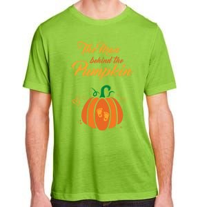 The Behind The Pumpkin Maternity Pregnancy Dad Halloween Gift Adult ChromaSoft Performance T-Shirt