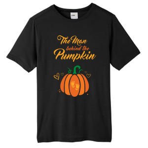 The Behind The Pumpkin Maternity Pregnancy Dad Halloween Gift Tall Fusion ChromaSoft Performance T-Shirt