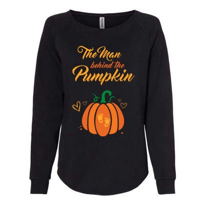 The Behind The Pumpkin Maternity Pregnancy Dad Halloween Gift Womens California Wash Sweatshirt