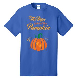 The Behind The Pumpkin Maternity Pregnancy Dad Halloween Gift Tall T-Shirt